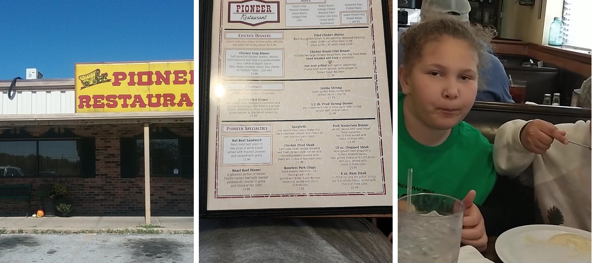 Pioneer Restaurant Menu